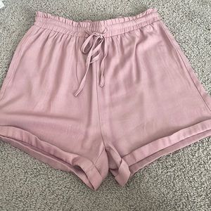 pink paper bag shorts - medium